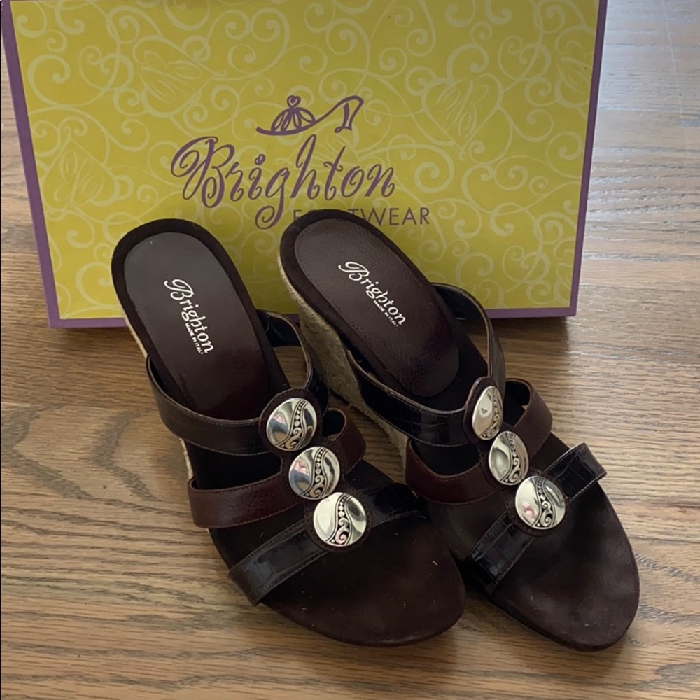Excellent condition, Brighton wedges, size 9.